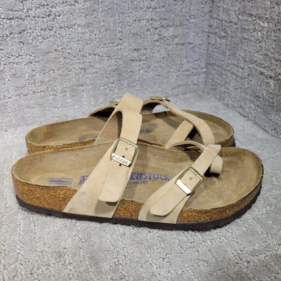 Birkenstock Mayari Size EU37 US L6M4 Natural leather Nubuck Soft Footbed Sandals - Picture 3 of 14